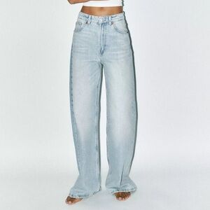 Zara TRF HIGH RISE WIDE LEG JEANS